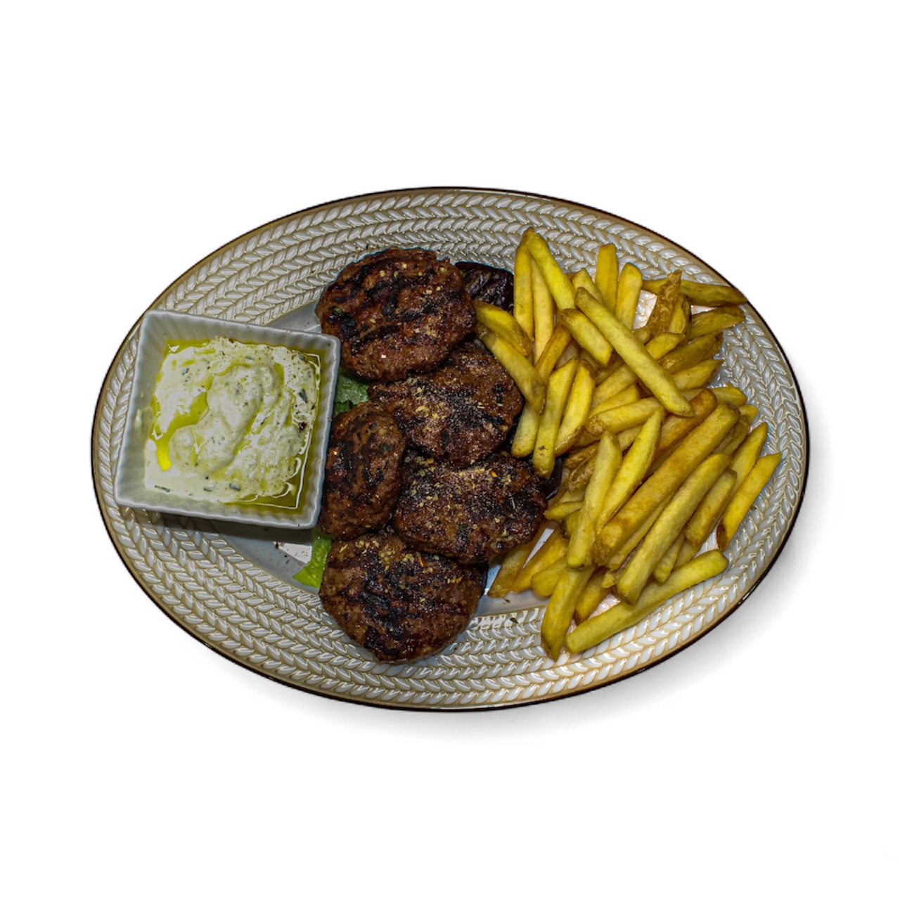 Kofte with Chips & Tzatziki